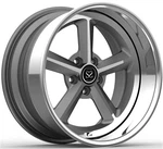 Jantes personnalisées 5X114.3 18x7.0 et 18x9.5, 3 pièces, lèvre polie, disque gris pour Ford Mustang