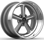 Jantes personnalisées 5X114.3 18x7.0 et 18x9.5, 3 pièces, lèvre polie, disque gris pour Ford Mustang