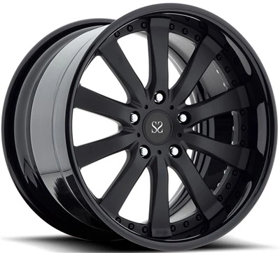 Jantes en alliage personnalisées noir brillant 22x9,5 et 22x10.5 5x120 pour Land Rover / 22 pouces 2-Jantes en alliage forgé PC