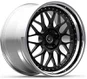 Roues forgées personnalisées en 3 pièces polies et noires de style HRE 21x13 et 20x9,5