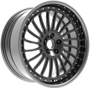 Roue forgée adaptée aux besoins du client noire de 2-PC de lustre pour Lamborghini