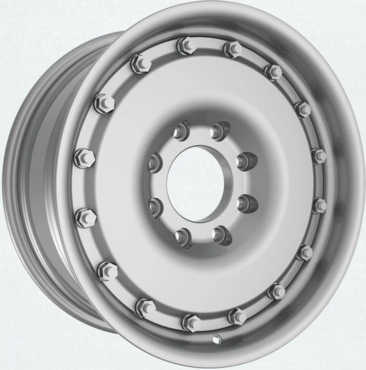 Argent  8. 0Jx 18  Pouces  20  Pouces  8 x 165. 1  Heavy Duty  1800 kg  2  Pièce boulonnée camion militaire militaire forgé jante de roue