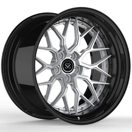 Center Hyper Silver Wheel Barrel Noir mat 2 pièces Roues forgées 19 pouces 19x10 19x11 Alliage Is250 Jantes de voiture