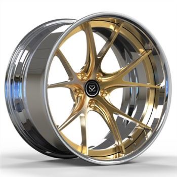 20x11 5x112 Baril poli Centre Brossé Jantes Dorées Pour S5 Roue de Voiture Monobloc Concave Profonde