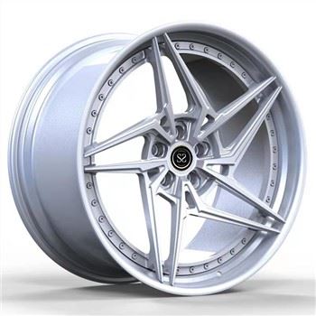 Jantes en aluminium 2-PC 6061-T6 argent mat personnalisées pour Ferrari 458 5x114,3 décalées 20 et 21 pouces