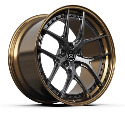 Le centre a balayé les jantes forgées par 5X112 en bronze polies par baril en métal d'arme à feu foncé 20 pouces pour BMW X5 M