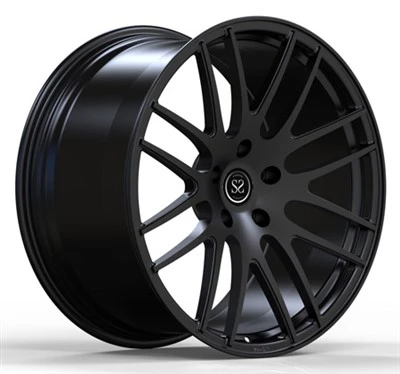 Jantes forgées sur mesure pour BMW Mercedes Benz Porsche Satin Black Monoblock 1 pièce roues de voiture concaves